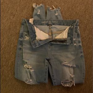 AE High Rise Ripped Jeggings